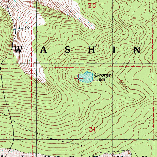 Topographic Map of George Lake, OR