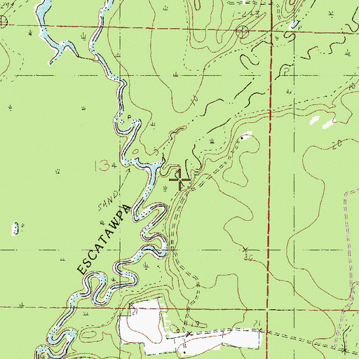 Topographic Map of Big Creek, AL