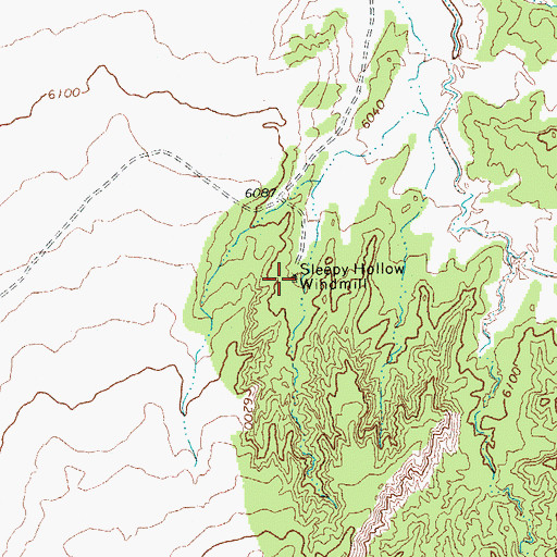 Topographic Map of Sleepy Hollow Windmill, AZ