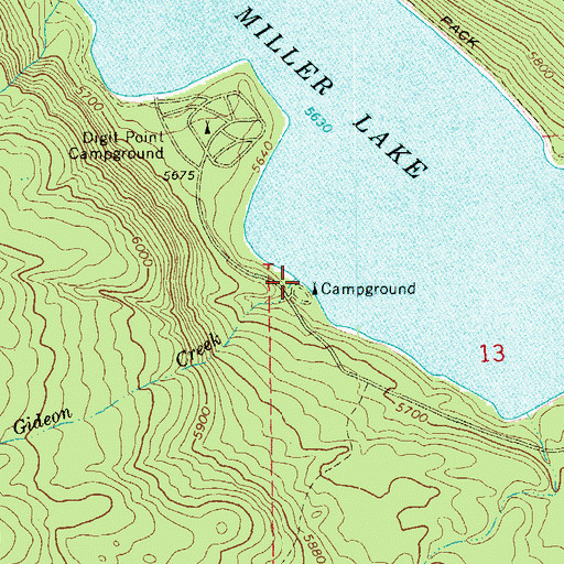 Topographic Map of Gideon Creek, OR