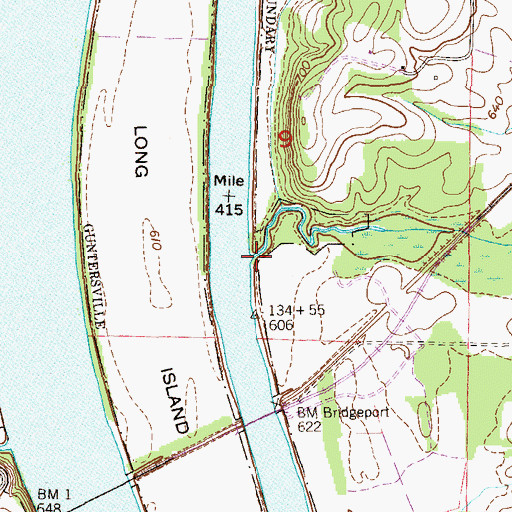 Topographic Map of Big Culvert Creek, AL
