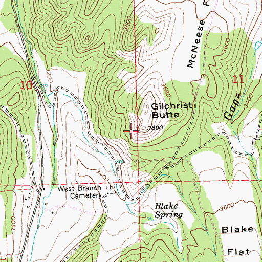 Topographic Map of Gilchrist Butte, OR