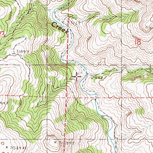 Topographic Map of Gilman Canyon, OR