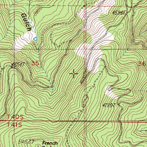 Topographic Map of Gilmore Cutoff Trail, OR
