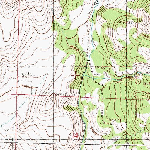 Topographic Map of Gilson Creek, OR