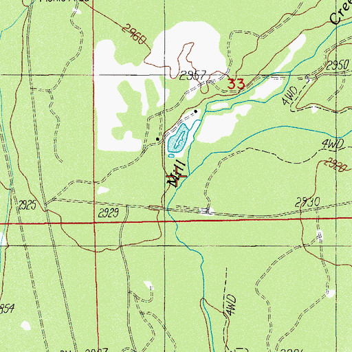 Topographic Map of Ginkgo Creek, OR