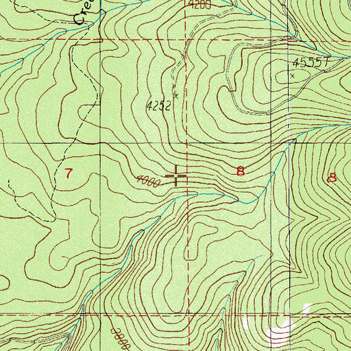 Topographic Map of Ginkgo Trail, OR