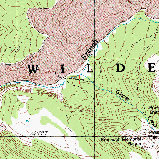 Topographic Map of Glacier Creek, OR