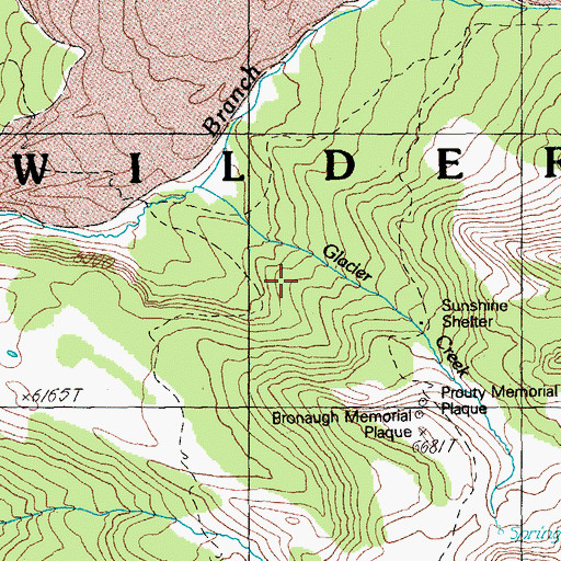 Topographic Map of Glacier Way, OR