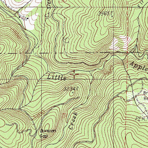 Topographic Map of Glade Creek, OR