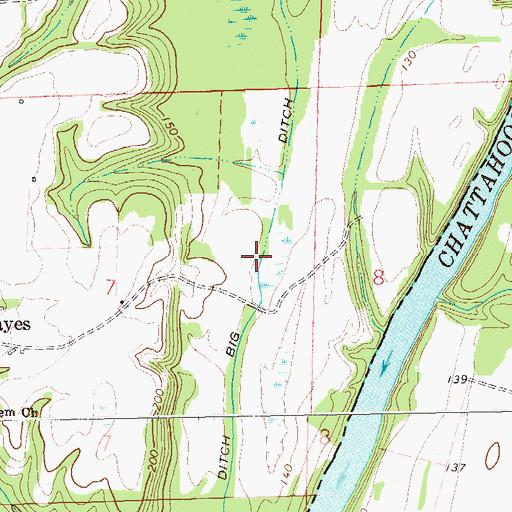 Topographic Map of Big Ditch, AL