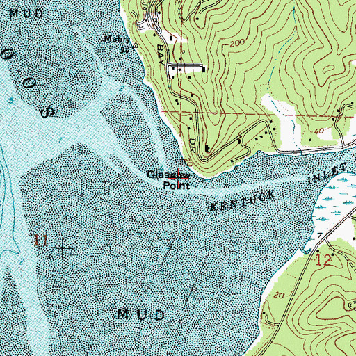 Topographic Map of Glasgow Point, OR