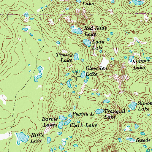 Topographic Map of Gleneden Lake, OR
