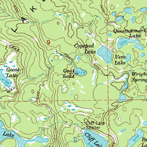 Topographic Map of Gnat Lake, OR