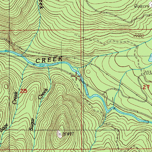 Topographic Map of Gobel Creek, OR