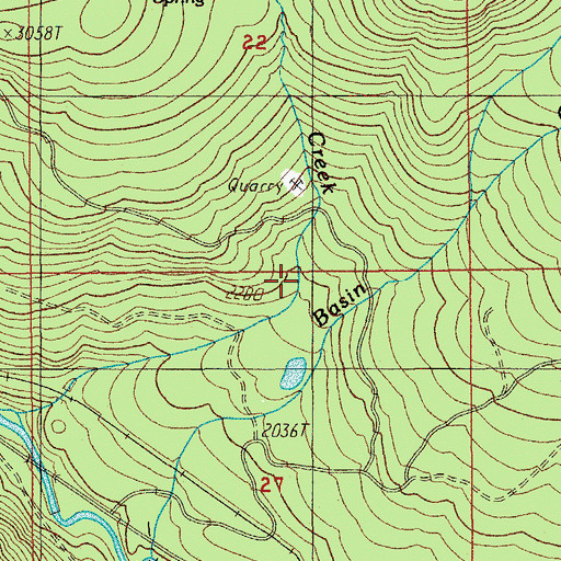 Topographic Map of Gobel Creek Trail, OR