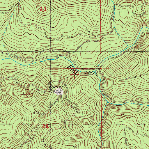 Topographic Map of Gold Creek, OR
