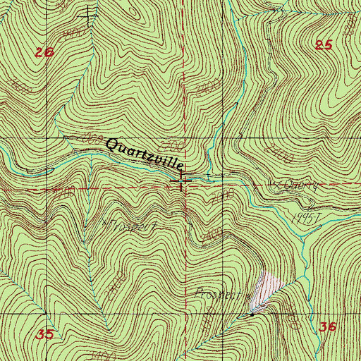 Topographic Map of Gold Creek, OR