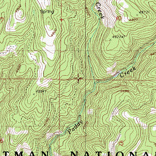 Topographic Map of Gold Creek, OR