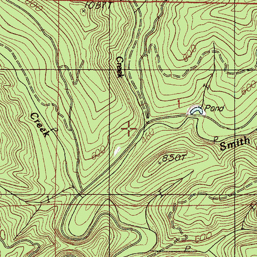Topographic Map of Gold Creek, OR