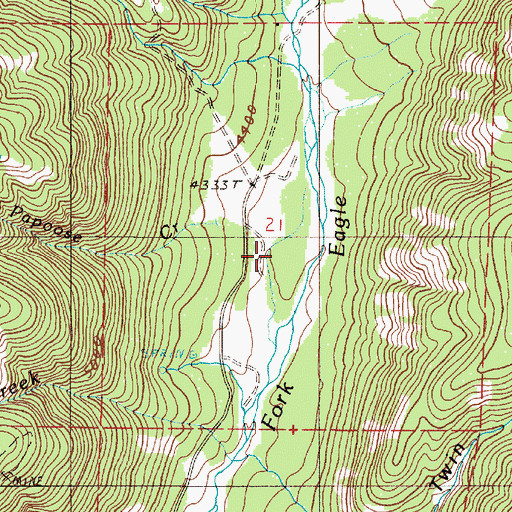 Topographic Map of Gold King Creek, OR