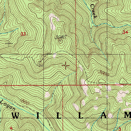 Topographic Map of Gold Point Trail, OR