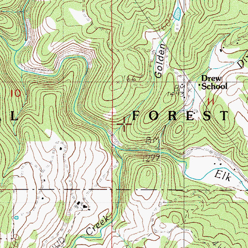 Topographic Map of Golden Gulch, OR