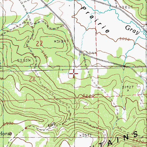 Topographic Map of Goldie Spring, OR