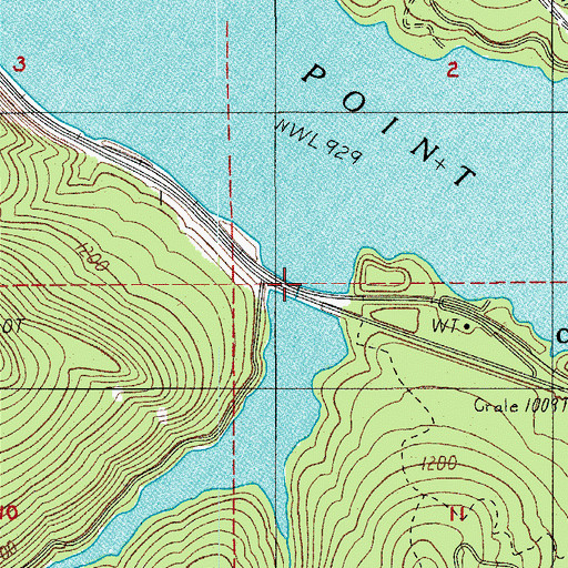 Topographic Map of Goodman Creek, OR