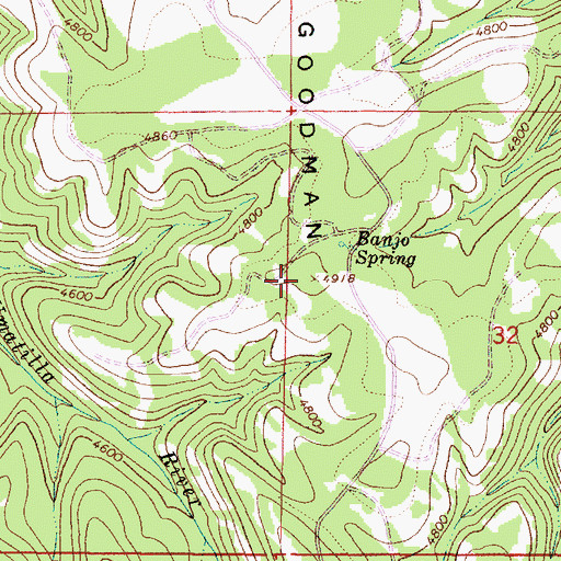Topographic Map of Goodman Ridge, OR
