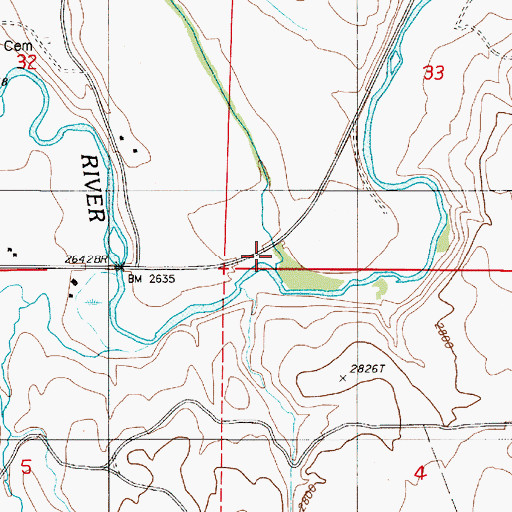 Topographic Map of Goose Creek, OR