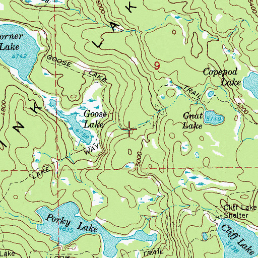 Topographic Map of Goose Lake Trail, OR