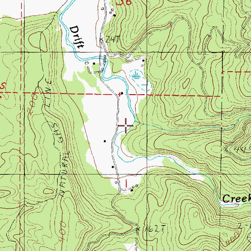 Topographic Map of Gordey Creek, OR
