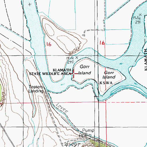 Topographic Map of Gorr Island, OR