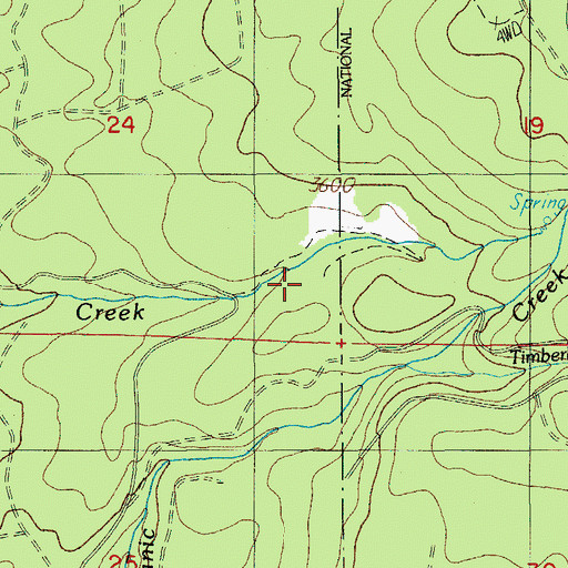 Topographic Map of Goss Ranch, OR