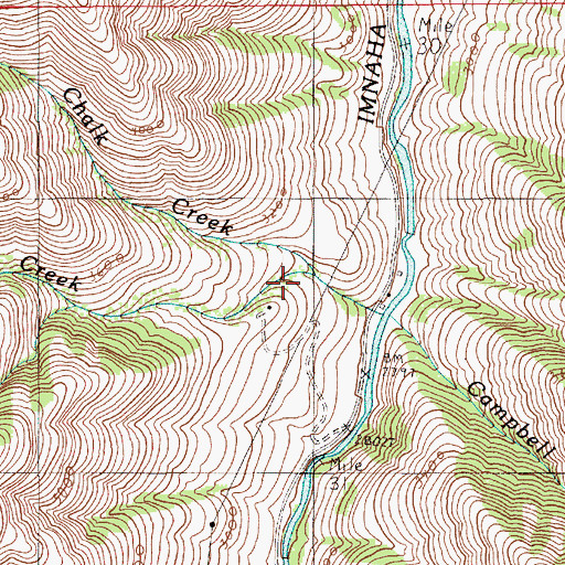 Topographic Map of Gowing Creek, OR