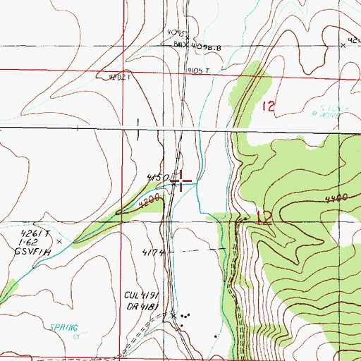 Topographic Map of Graham Creek, OR