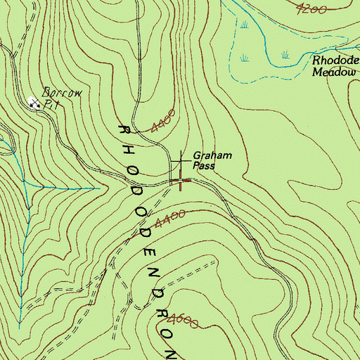 Topographic Map of Graham Pass, OR