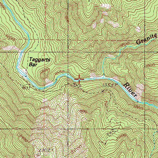 Topographic Map of Granite Creek, OR