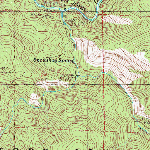 Topographic Map of Granite Creek, OR