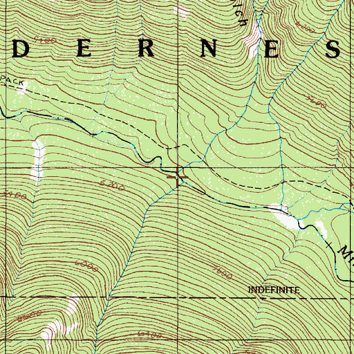 Topographic Map of Granite Gulch, OR