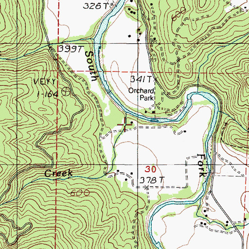 Topographic Map of Grant Creek, OR