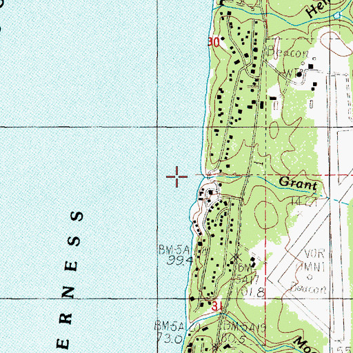 Topographic Map of Grant Creek, OR