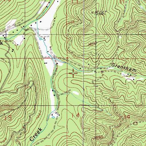 Topographic Map of Grantham Gulch, OR