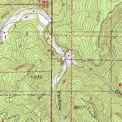 Topographic Map of Grass Creek, OR