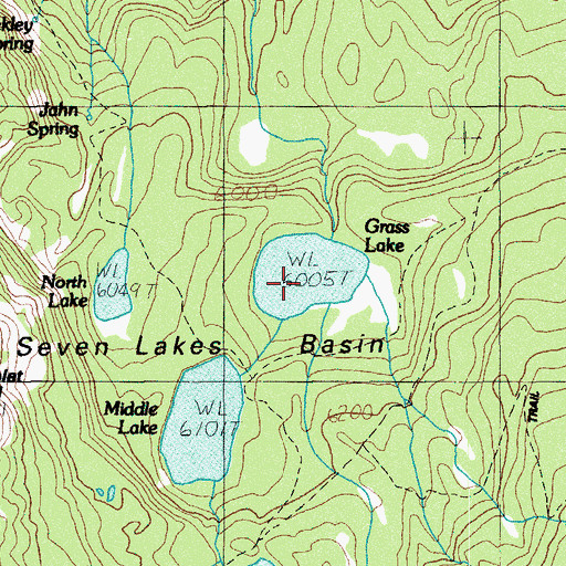 Topographic Map of Grass Lake, OR