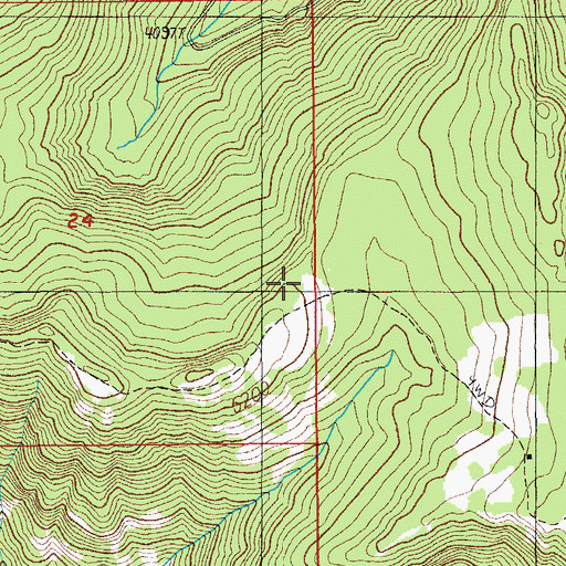Topographic Map of Grasshopper Trail, OR