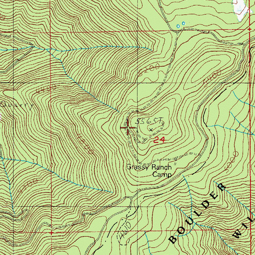 Topographic Map of Grassy Ranch Camp, OR