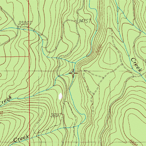 Topographic Map of Grave Creek, OR