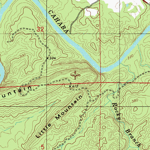 Topographic Map of Big Mountain, AL